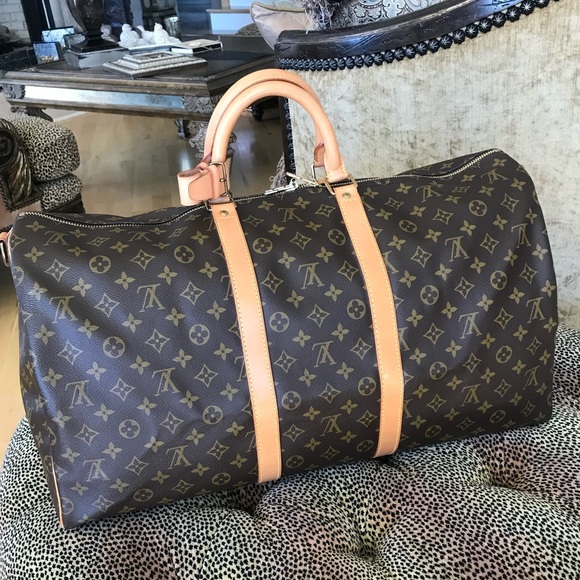 Exquisite Louis Vuitton Keepall Bandoliere 55 Travel Bag Suitcase Carry On - Picture 4 of 17